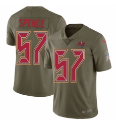 Men's Nike Tampa Bay Buccaneers #57 Noah Spence Limited Olive 2017 Salute to Service NFL Jersey