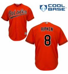 Men's Majestic Baltimore Orioles #8 Cal Ripken Replica Orange Alternate Cool Base MLB Jersey