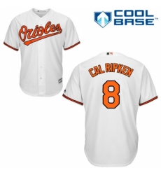 Men's Majestic Baltimore Orioles #8 Cal Ripken Replica White Home Cool Base MLB Jersey