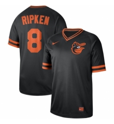 Men's Nike Baltimore Orioles #8 Cal Ripken Cooperstown Collection Legend V-Neck Jersey Black