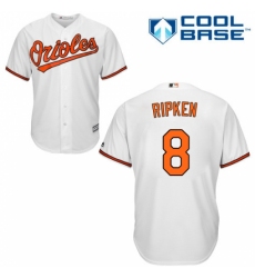 Youth Majestic Baltimore Orioles #8 Cal Ripken Replica White Home Cool Base MLB Jersey