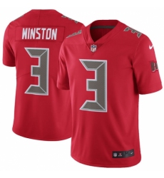 Men's Nike Tampa Bay Buccaneers #3 Jameis Winston Limited Red Rush Vapor Untouchable NFL Jersey