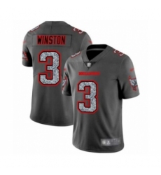 Men's Tampa Bay Buccaneers #3 Jameis Winston Limited Gray Static Fashion Football Jersey