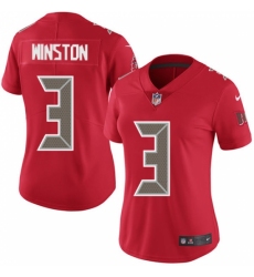 Women's Nike Tampa Bay Buccaneers #3 Jameis Winston Limited Red Rush Vapor Untouchable NFL Jersey