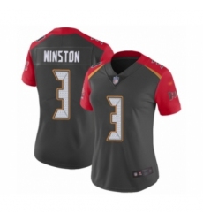 Women's Tampa Bay Buccaneers #3 Jameis Winston Limited Gray Inverted Legend Football Jersey