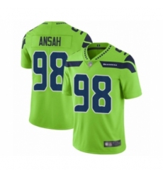 Men's Seattle Seahawks #98 Ezekiel Ansah Elite Green Rush Vapor Untouchable Football Jersey