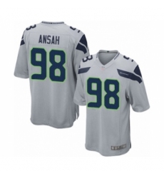Men's Seattle Seahawks #98 Ezekiel Ansah Game Grey Alternate Football Jersey
