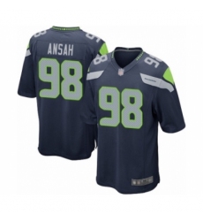 Men's Seattle Seahawks #98 Ezekiel Ansah Game Navy Blue Team Color Football Jersey