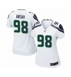 Women's Seattle Seahawks #98 Ezekiel Ansah Game White Football Jersey