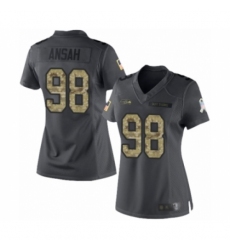 Women's Seattle Seahawks #98 Ezekiel Ansah Limited Black 2016 Salute to Service Football Jersey