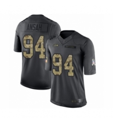 Youth Seattle Seahawks #94 Ezekiel Ansah Limited Black 2016 Salute to Service Football Jersey