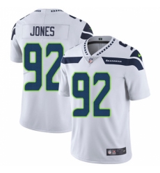 Men's Nike Seattle Seahawks #92 Nazair Jones White Vapor Untouchable Limited Player NFL Jersey