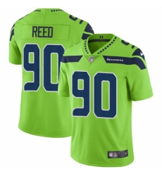 Men's Nike Seattle Seahawks #90 Jarran Reed Limited Green Rush Vapor Untouchable NFL Jersey
