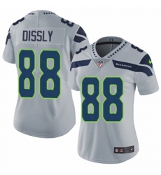 Women's Nike Seattle Seahawks #88 Will Dissly Grey Alternate Vapor Untouchable Limited Player NFL Jersey