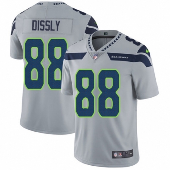Youth Nike Seattle Seahawks #88 Will Dissly Grey Alternate Vapor Untouchable Limited Player NFL Jersey Youth Nike Seattle Seahawks #88 Will Dissly Grey Alternate Vapor Untouchable Limited Player NFL Jersey