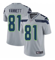 Youth Nike Seattle Seahawks #81 Nick Vannett Grey Alternate Vapor Untouchable Limited Player NFL Jersey