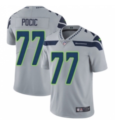 Men's Nike Seattle Seahawks #77 Ethan Pocic Grey Alternate Vapor Untouchable Limited Player NFL Jersey