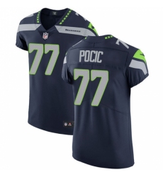 Men's Nike Seattle Seahawks #77 Ethan Pocic Navy Blue Team Color Vapor Untouchable Elite Player NFL Jersey