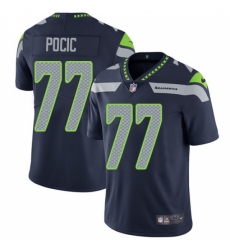 Men's Nike Seattle Seahawks #77 Ethan Pocic Navy Blue Team Color Vapor Untouchable Limited Player NFL Jersey