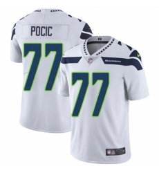 Men's Nike Seattle Seahawks #77 Ethan Pocic White Vapor Untouchable Limited Player NFL Jersey