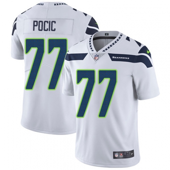 Men's Nike Seattle Seahawks #77 Ethan Pocic White Vapor Untouchable Limited Player NFL Jersey Men's Nike Seattle Seahawks #77 Ethan Pocic White Vapor Untouchable Limited Player NFL Jersey