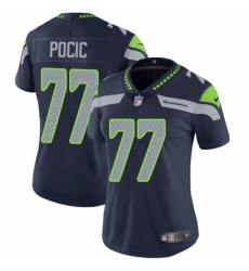 Women's Nike Seattle Seahawks #77 Ethan Pocic Navy Blue Team Color Vapor Untouchable Limited Player NFL Jersey