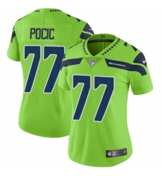 Women's Nike Seattle Seahawks #79 Ethan Pocic Limited Green Rush Vapor Untouchable NFL Jersey