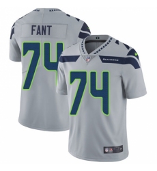 Men's Nike Seattle Seahawks #74 George Fant Grey Alternate Vapor Untouchable Limited Player NFL Jersey