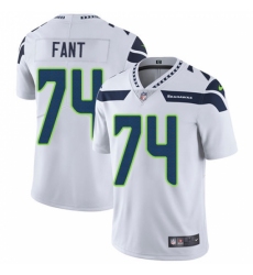 Men's Nike Seattle Seahawks #74 George Fant White Vapor Untouchable Limited Player NFL Jersey
