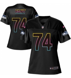 Women's Nike Seattle Seahawks #74 George Fant Game Black Team Color NFL Jersey
