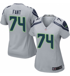 Women's Nike Seattle Seahawks #74 George Fant Game Grey Alternate NFL Jersey