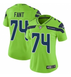 Women's Nike Seattle Seahawks #74 George Fant Limited Green Rush Vapor Untouchable NFL Jersey