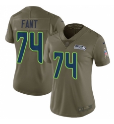 Women's Nike Seattle Seahawks #74 George Fant Limited Olive 2017 Salute to Service NFL Jersey