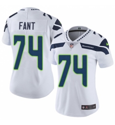 Women's Nike Seattle Seahawks #74 George Fant White Vapor Untouchable Limited Player NFL Jersey