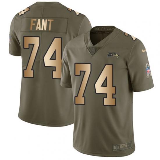 Youth Nike Seattle Seahawks #74 George Fant Limited Olive/Gold 2017 Salute to Service NFL Jersey Youth Nike Seattle Seahawks #74 George Fant Limited Olive/Gold 2017 Salute to Service NFL Jersey