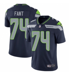 Youth Nike Seattle Seahawks #74 George Fant Steel Blue Team Color Vapor Untouchable Limited Player NFL Jersey