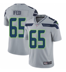 Men's Nike Seattle Seahawks #65 Germain Ifedi Grey Alternate Vapor Untouchable Limited Player NFL Jersey