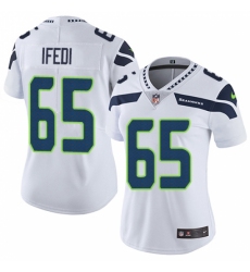 Women's Nike Seattle Seahawks #65 Germain Ifedi White Vapor Untouchable Limited Player NFL Jersey