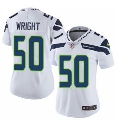 Women's Nike Seattle Seahawks #50 K.J. Wright White Vapor Untouchable Limited Player NFL Jersey