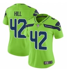 Women's Nike Seattle Seahawks #44 Delano Hill Limited Green Rush Vapor Untouchable NFL Jersey