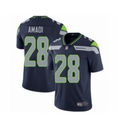 Men's Seattle Seahawks #28 Ugo Amadi Navy Blue Team Color Vapor Untouchable Limited Player Football Jersey