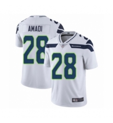 Men's Seattle Seahawks #28 Ugo Amadi White Vapor Untouchable Limited Player Football Jersey