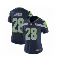 Women's Seattle Seahawks #28 Ugo Amadi Navy Blue Team Color Vapor Untouchable Limited Player Football Jersey