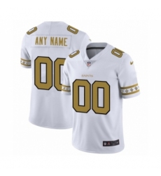 Men's New Orleans Saints Customized White Team Logo Cool Edition Jersey