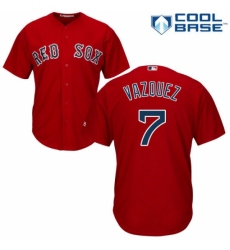 Men's Majestic Boston Red Sox #7 Christian Vazquez Replica Red Alternate Home Cool Base MLB Jersey