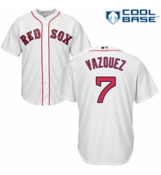 Men's Majestic Boston Red Sox #7 Christian Vazquez Replica White Home Cool Base MLB Jersey