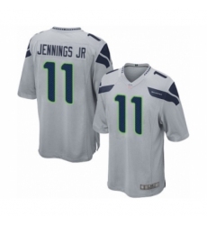 Men's Seattle Seahawks #11 Gary Jennings Jr. Game Grey Alternate Football Jersey