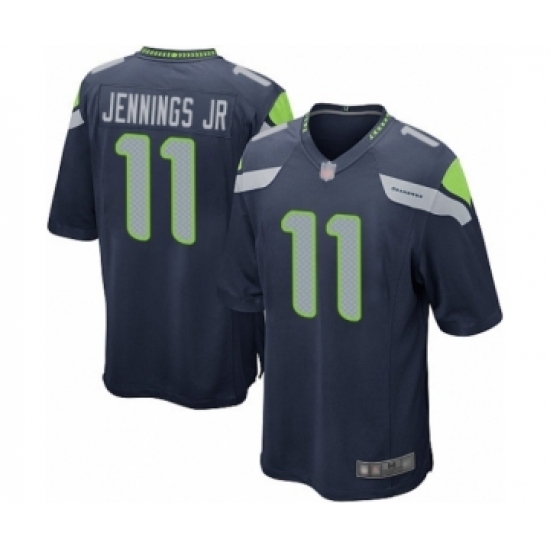 Men's Seattle Seahawks #11 Gary Jennings Jr. Game Navy Blue Team Color Football Jersey Men's Seattle Seahawks #11 Gary Jennings Jr. Game Navy Blue Team Color Football Jersey