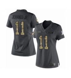 Women's Seattle Seahawks #11 Gary Jennings Jr. Limited Black 2016 Salute to Service Football Jersey