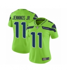 Women's Seattle Seahawks #11 Gary Jennings Jr. Limited Green Rush Vapor Untouchable Football Jersey